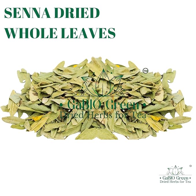 Natural Senna Leaves Hoja Sen Dried Herbal Leaves, Senna Raw Leaf, Hoja Sen Cut & Sifted Herbs, Non-GMO, Gluten-Free, Senna Alexandrina in a Resealable Bag (8oz)
