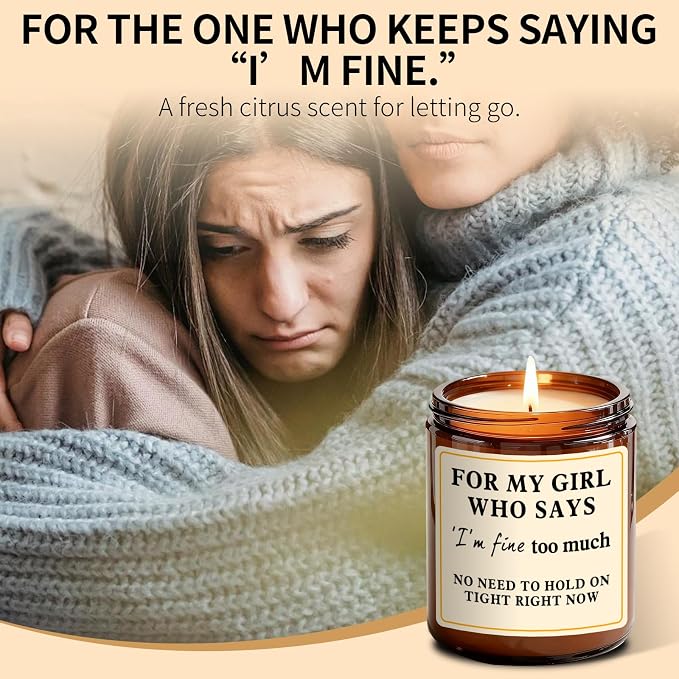 Friendship Gifts for Women - Friends Candle Gift for Friends, BFF, Girls, Bestie, Sister - Best Friendship Candle for Birthday Anniversary, Mothers Day Gift for Women - Orange Scented Candle