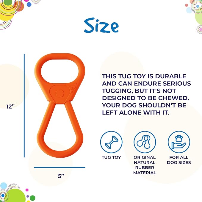 SodaPup Can Pull Tab – Durable & Interactive Dog Tug Toy Made in USA from Non-Toxic, Pet Safe, Food Safe Natural Rubber Material for Bonding & Play Time, Mental & Physical Exercise, Training, & More