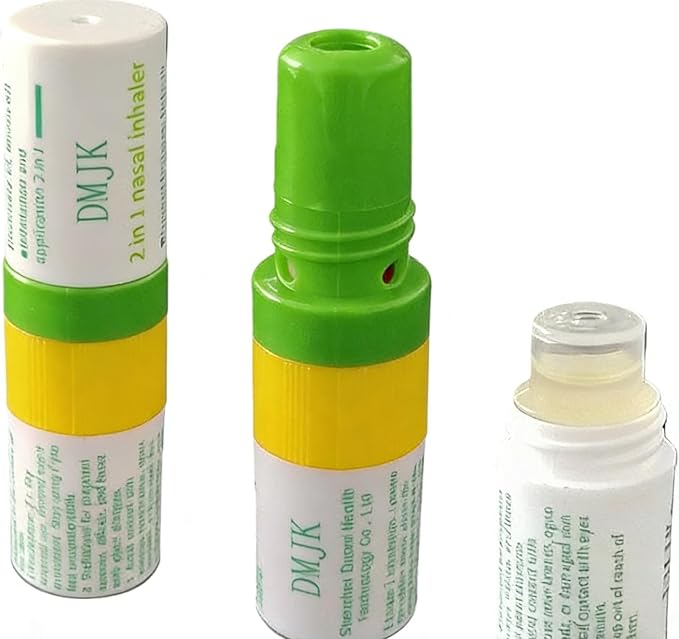 Zonebutton Nasal Inhaler Stick Pack of 3, Aromatherapy Essential Oil Inhaler with Menthol & Mint, Cooling Herbal Scent for Daily Refresh, Focus, Home, Work & Travel(Lemon)