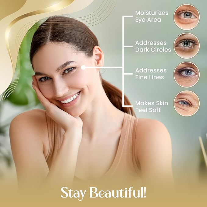 OROGOLD 24K Intensive Eye Serum - Under Eye Serum to Help Reduce the Look of Dark Circles and Puffiness - Gold, Green Tea, Aloe Vera and Vitamin C - 1.76 Fl. Oz.