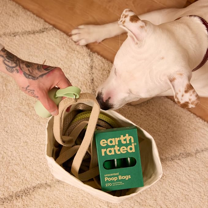 Earth Rated Dog Poop Bags on Refill Rolls, 120 Bags, Unscented | Guaranteed Leak Proof and Extra Thick Waste Bag Refill Rolls