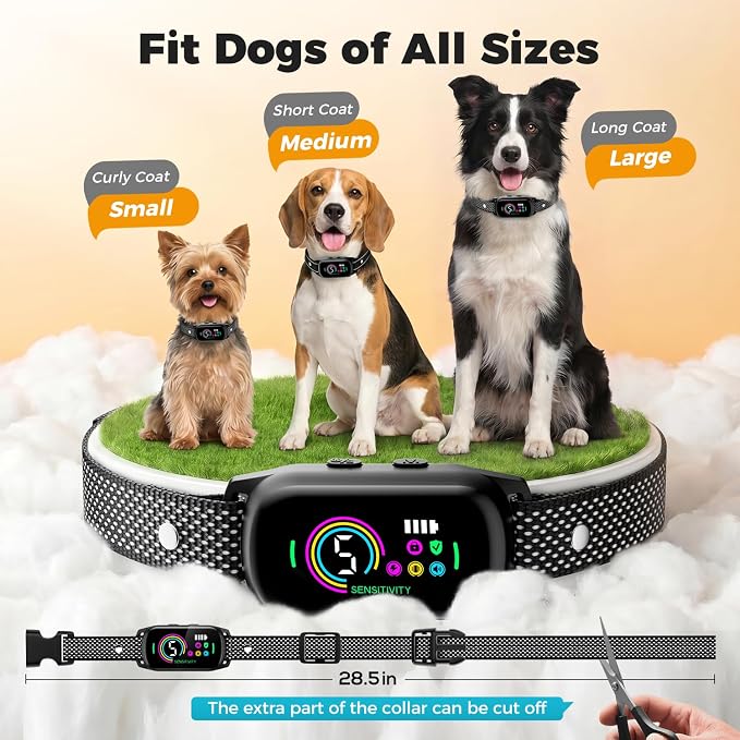 2 Pack Bark Collar for Small Medium Large Dogs with 5 Modes Training Collar