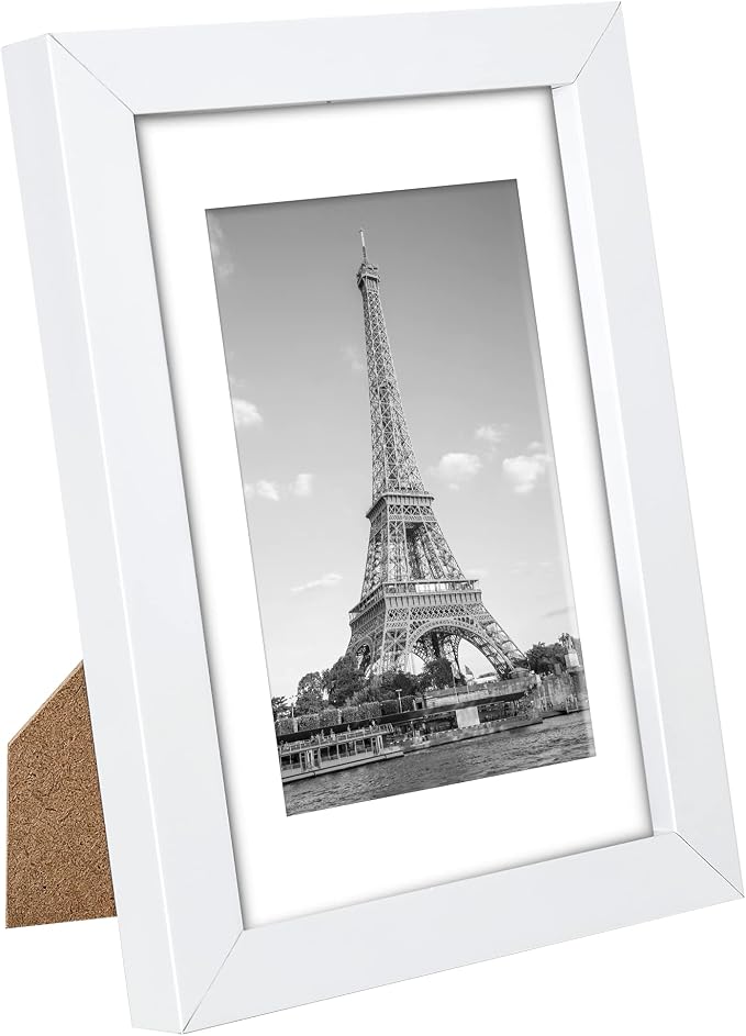 upsimples 4x6 Picture Frame Set of 10, Display Pictures 3.5x5 with Mat or 4x6 Without, Multi Photo Frames Collage for Wall or Tabletop Display, White | Fit 3.5x5 and 4 x 6 Photos, Wall or Tabletop Display, For Gallery Hallway Living Room, For Christmas...