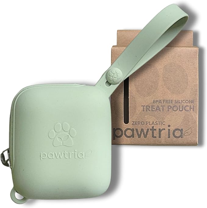 Pawtria BPA-Free, Food Grade Silicone Treat Pouch Case, Light Green