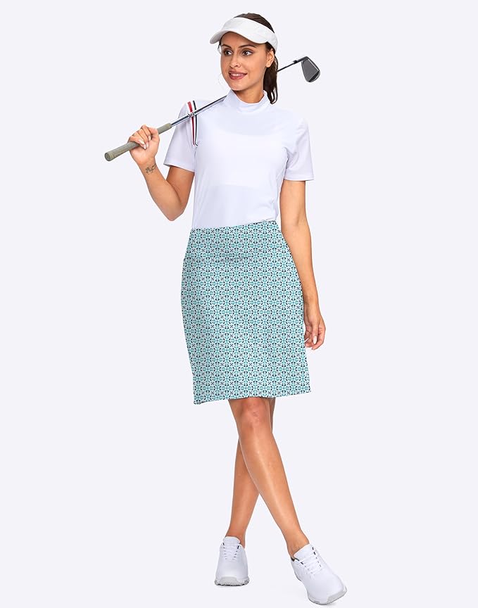 Women's 20" Knee Length Skorts Skirts UPF50+ Athletic Tennis Golf Skirt for Women Casual Summer Skirts