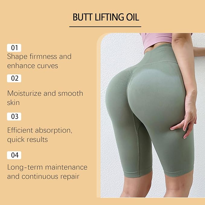 Buttocks Essential Oil, Butt Firming Enhancement Essential Oil for Women, Natural Herbal Hip Lift Up Massage Oil, Bigger Buttock Firm Massage Oil for Women, Hip up Oil