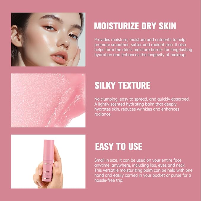2 Pcs Multi Balm Stick, Moisturizing Lip Balm Reduce Wrinkle, Eye Cream Skin Care, Party Gift, Make Up Base for Women
