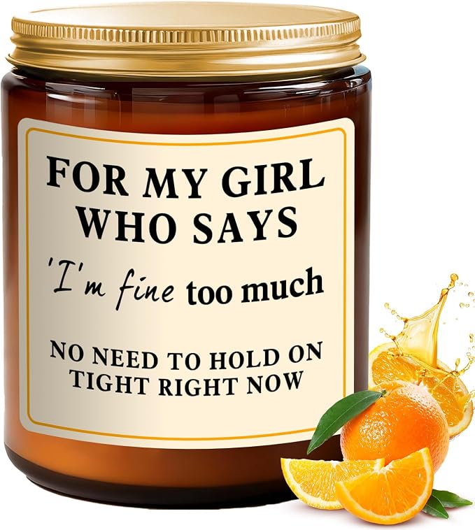 Friendship Gifts for Women - Friends Candle Gift for Friends, BFF, Girls, Bestie, Sister - Best Friendship Candle for Birthday Anniversary, Mothers Day Gift for Women - Orange Scented Candle
