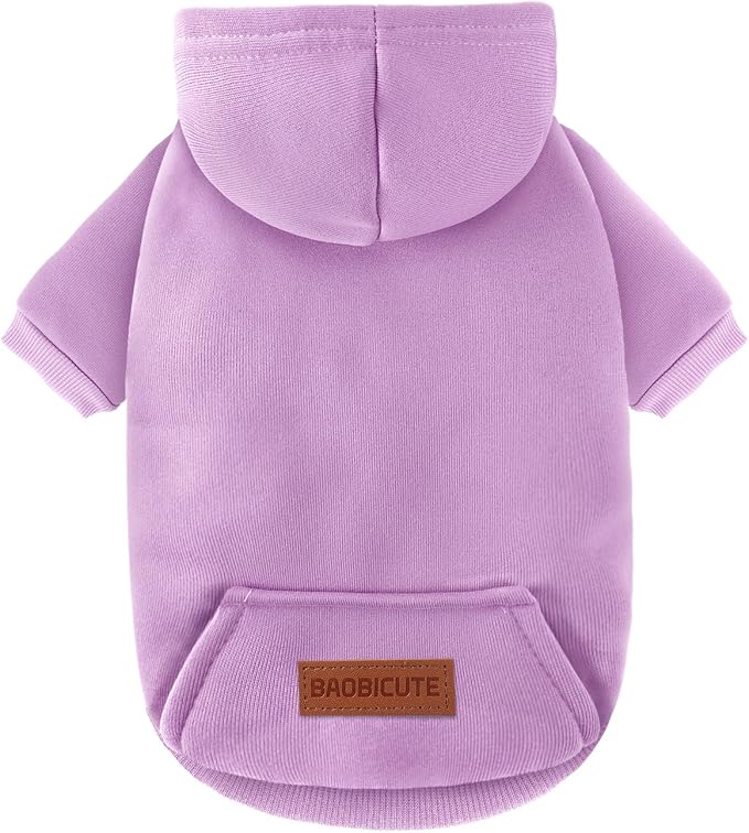 1 Pack Dog Hoodie Warm Hood Dog Sweater Cold Weather Small Dogs Sweatshirt Comfort Pet Clothes for Small Medium Dogs with Pockets Cats Chihuahua Clothes for Male Female Girl Boy Sporty Daily Wear