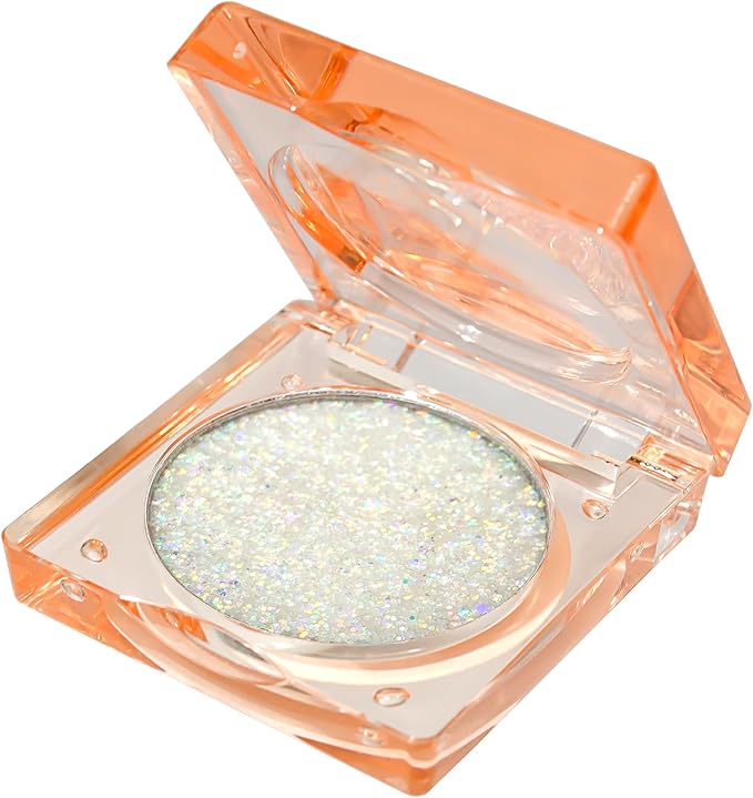 Face and Body Glitter, Makeup Paint for Eye Lip Hair, Festival Rave Accessories, Safe for Face, Easy Application & Removal, Silver