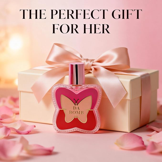 A CENTER Da Bomb Women's Eau de Parfum | 3.3 Fl Oz Sweet Floral Amber Cologne | Vanilla Fruity Scent Gift for Her