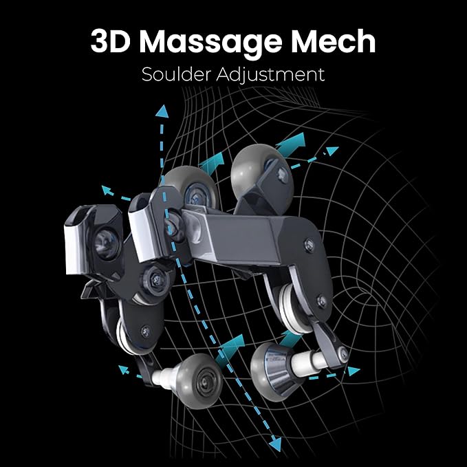 Osaki Titan Quantum Black Massage Chair with 3D SL-Track Rollers, 3 Step Zero Gravity, Full Body Airbag Massage, Intelligent Voice Control, Back & Calf Heat and Foot Roller Massage
