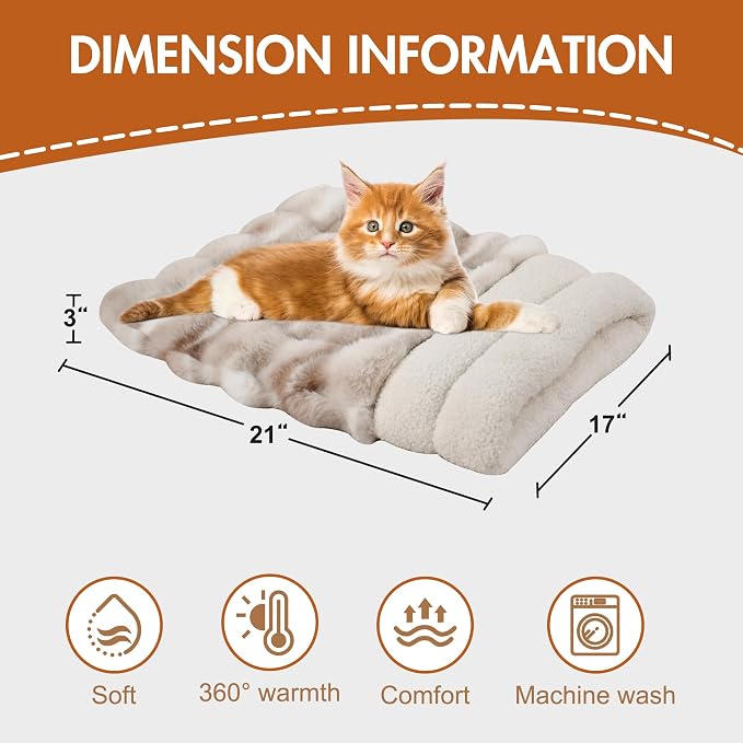 3 in 1 Semi-Enclosed Self Warming Burrow Cat Bed Sleeping Cave | Keep Warming, Machine Washable, Easy to Clean, Soft & Comfortable, Pet Beds fo Cats & Dogs, Cozy Privacy Nook