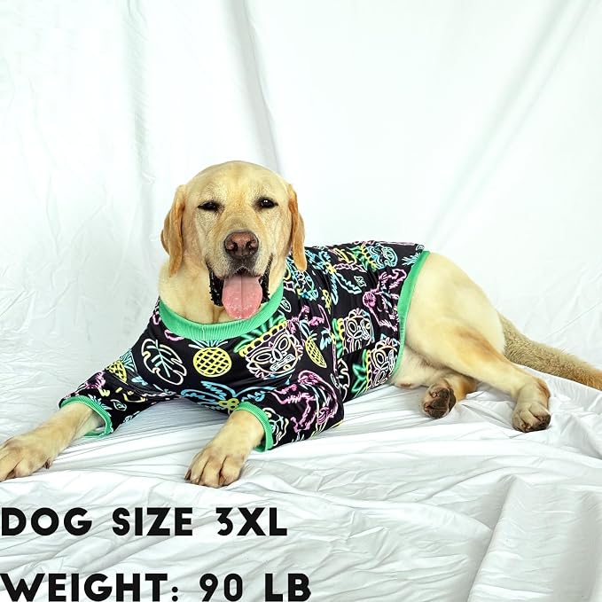 Dog T Shirts with Fluorescence Orangutan Pattern Printed Pet Shirt Softable Pajamas for Large Dogs,Orangutan XL