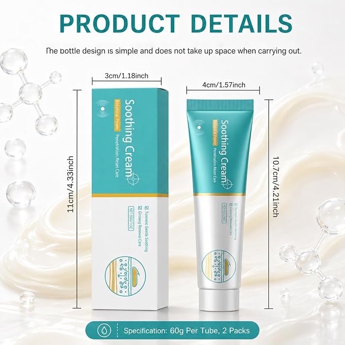 2PCS Herbal Vein Care Cream for Legs & Shoulders, Botanical Massage Cream,Fast-Absorbing Moisturizing Formula for Daily Skin Care