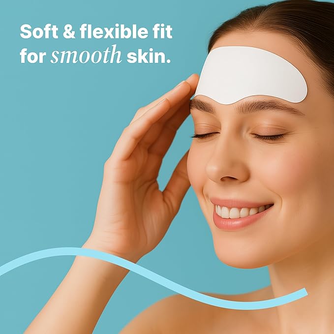 Bayside Forehead Wrinkle Patches – 20 Anti-Aging Forehead Pads with Resveratrol, Hyaluronic Acid, Snail Mucin, Collagen & Retinol for the Appearance of Forehead Lines