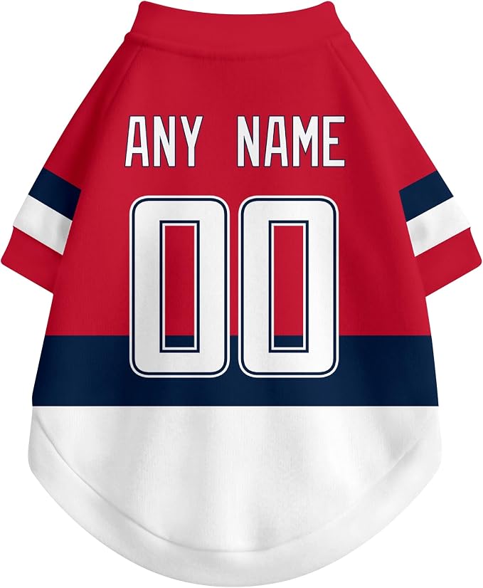 Washington Dog Clothes Personalized Pet T Shirt for Dogs Gift | Custom Name Number Jersey Style Pet Shirt for Dog