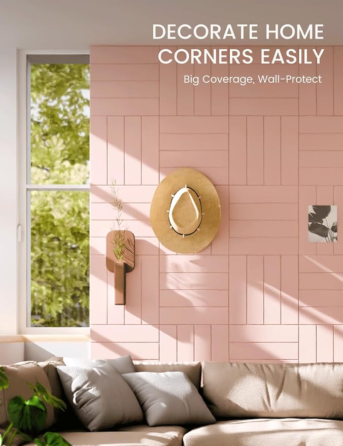 Fluxynara Felt Bulletin Board & Cork Board Alternative, Pink | 48" x 36" Pin board, Removable Adhesive Tabs, Easy Install Without Wall Damage, For Home Office Decor