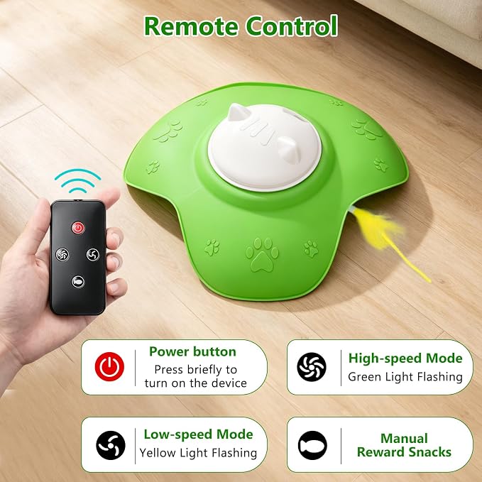 Hide and Seek Cat Toy,Rechargeable Whack-a-Mole Automatic Treat Reward,Interactive Cat Toy for Indoor Cats, Motion Touch Activated Electronic Cat Toys,Silicone Cat Play Mat for Bored Adult Kittens