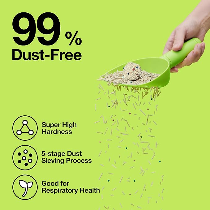 VETRESKA Tofu Cat Litter,Odor Control, Cactus 5.5lb×2bags | Natural Kitty Litter Strong Clumping Flushable Cat Litter Pellet Ultra Absorbent,Dust-Free,Low Tracking Deodorant Tofu Litter