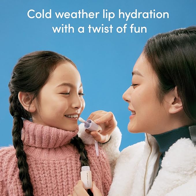 Evereden Super Rich Hydrating Lip Oil: Clean & Vegan, Nourishing, Soothing, & Glossy Lip Glow Oil for Cold & Dry Weather - With Chaga Mushroom & Ceramides