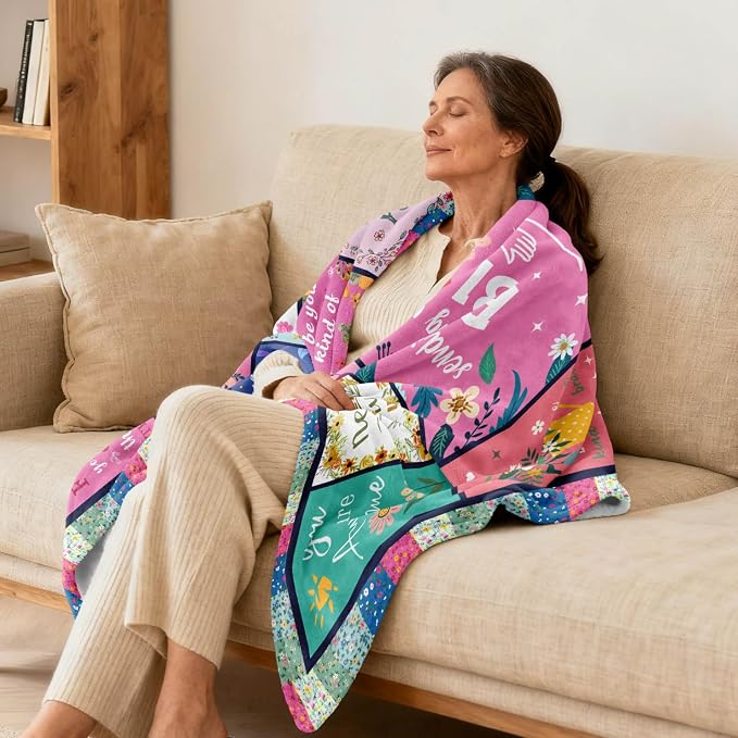 Butonus Get Well Gifts for Women After Surgery, Thinking of You Inspirational Encouragement Feel Better Gifts for Women, Knee Post Surgery Recovery Blanket for Woman, Hug Healing Blanket 60x50in