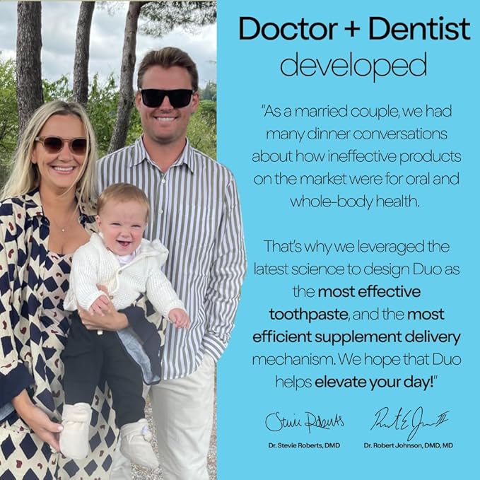 Duo Toothpaste Tablets | Nano-Hydroxyapatite (nHa) Natural Whitening, Remineralize, Reduce Sensitivity | Sustainable & Plastic Free | Dentist Created | Wild Mint Medley - 1 Bottle / 62 Tablets