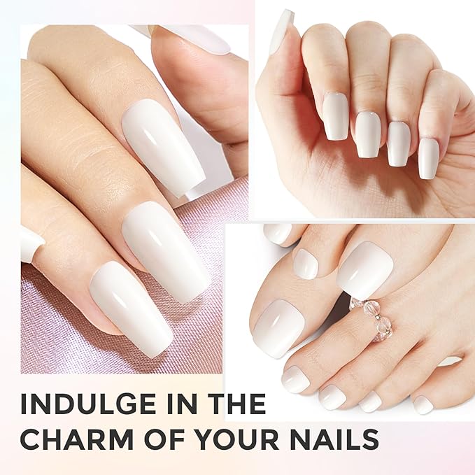 Milky White Nail Polish: Regular Nail Polish Quick Dry Fingernail Polish for Women Non-Gel Air Drying Nail Strengthener, Nail Lacquer for Nail Art Manicure Home DIY, 15ML