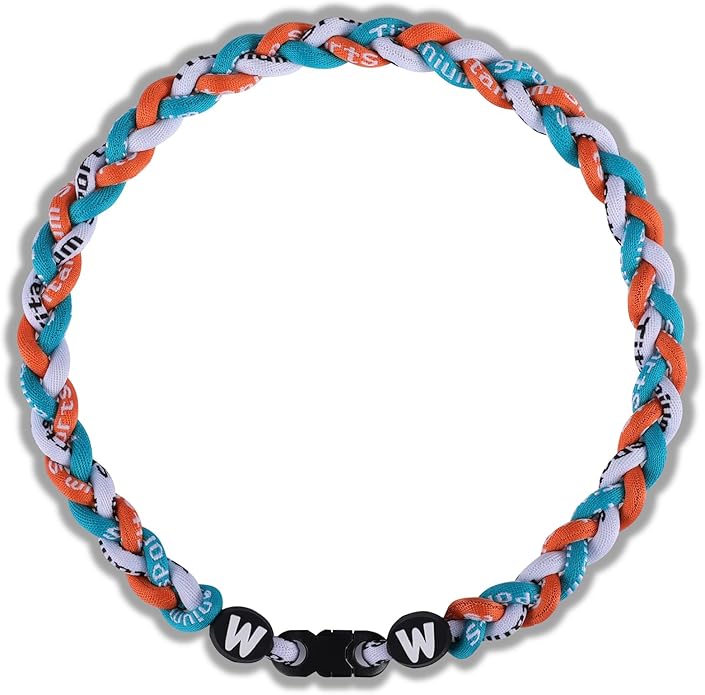 Premium 18inch Baseball Necklace w/Nylon Tri-Braided Rope Tornado Design