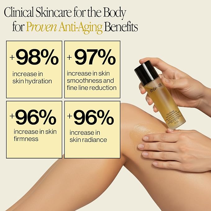 ENSANTE Ultra Firming Body Oil with Collagen Peptides for Skin Firming and Tightening, Bio Oil Skincare Oil Anti Cellulite Massage Oil with Bakuchiol Squalane Vitamin E Oil for Scars & Stretch Marks