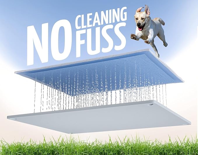 Dog Pee Pad Holder Tray Fits for 30” x 23” Pee Pads - 1 Pack - Sky Grey | Corner Lock Holes, Raised Edges, Non-Spill, Easy to Clean Silicone Dog Potty Tray Holder, For Indoor Floor Protection