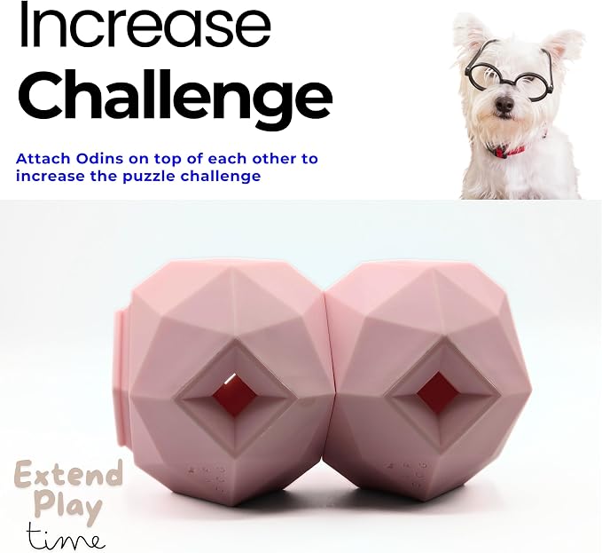 Treat Dispensing Balls for Medium Dogs and Cat Treat Dispenser Toy Interactive for Self-Play Improves Oral Hygiene, Mental Simulation, and Bordem Buster, Simple and Effective Food Toy (3.6 x 3.6 in)