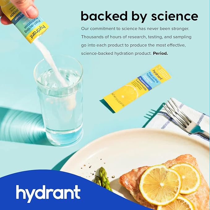 Hydrant - Hydration Powder, Berry Burst Flavor, 30 Individual Sugar-Free Instant Electrolyte Rehydration Packets - Zero Sugar Drink Mix for Daily Use, Travel & Workouts