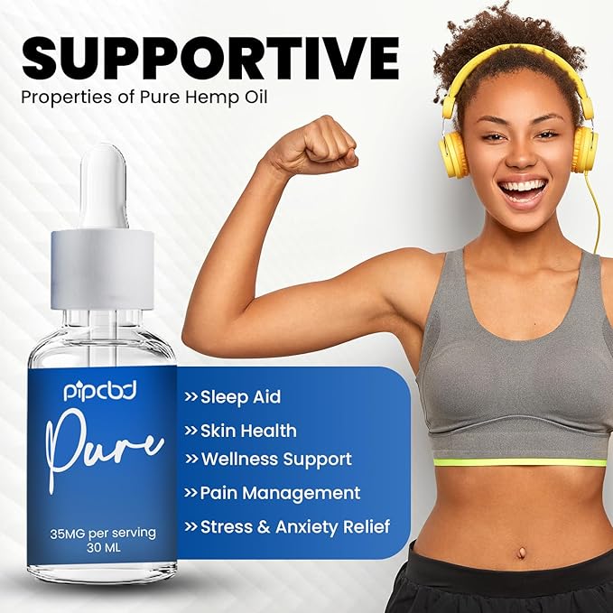 Pure Hemp Isolate Oil – Organic Hemp Extract with Coconut Oil for Daily Wellness Support – Vegan, Gluten-Free, Lab-Tested Formula | 1 Fl Oz