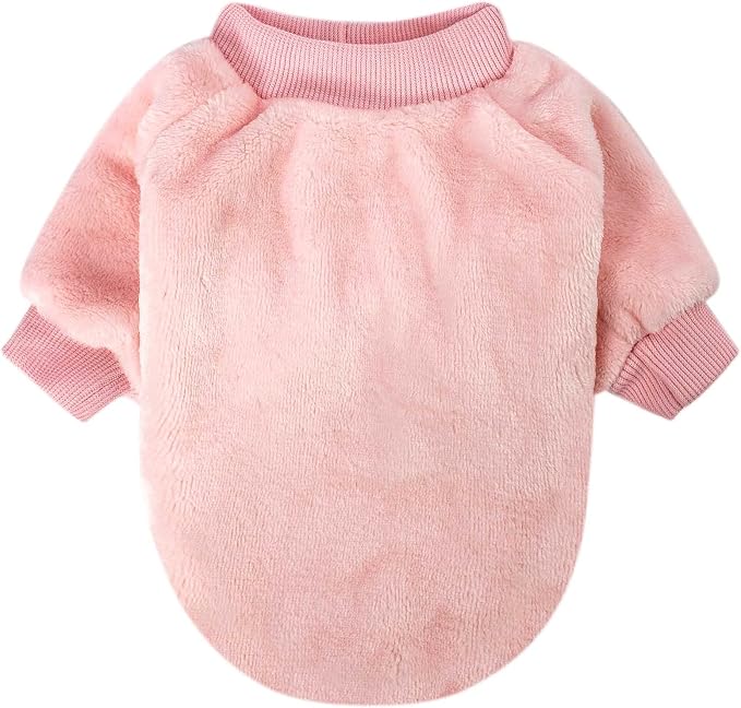 FabriCastle Small Dog Sweaters, 3-Pack Dog Clothes for Small Dogs Girl & Cats, Soft and Warm Pet Coats XXS - XXL, Winter Pet Jackets, Doggy Apparel Costumes Outfits (Pink,Purple,Light Pink, X-Large)