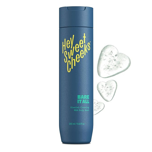 Bare It All BHA Salicylic Acid Body Wash with Oat Milk, Blemish Body Wash for Back Blemishes, Bacne, Cleanser for Clear, Smooth Skin 9.64 oz