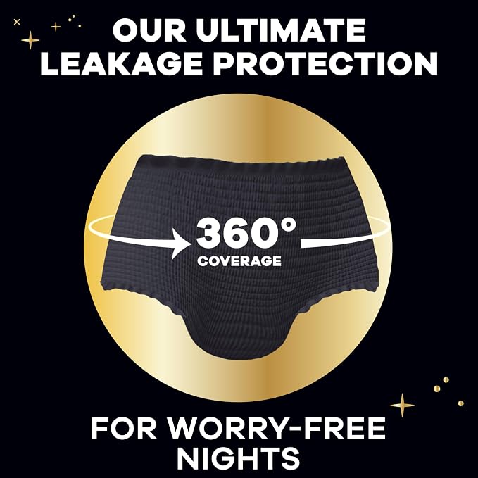 Always ZZZ Overnight Disposable Period Underwear for Women Small/Medium, 360° Coverage for Worry-Free Nights,14 Count (Pack of 2)