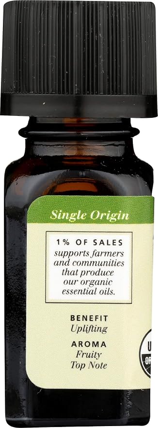 Aura Cacia, Oil Essential Bergamot Organic, 0.25 Fl Oz