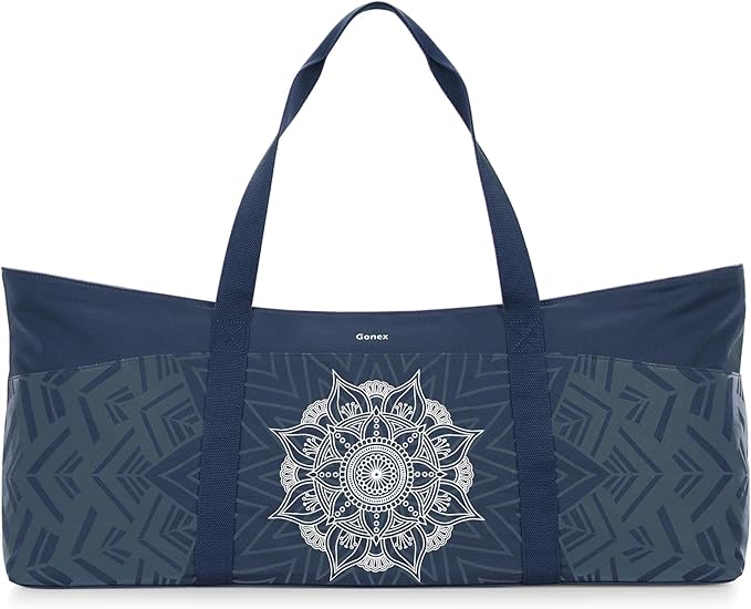 Gonex Yoga Mat Bag, Extra Canvas Gym Bag with Waterproof Pocket Metal Zipper, Fits Mat & Blocks, Stylish Yoga Mat Carrier for Women, Ideal for Yoga, Pilates, Workout, Travel