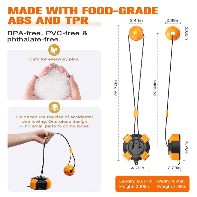 Interactive Dog Tug of War Toy with Suction Cup – Indestructible Puppy Teething Toys for Aggressive Chewers, Heavy Duty Self-Play Chew Toy for Boredom Relief, Dog Toys for Small Medium Large Breeds