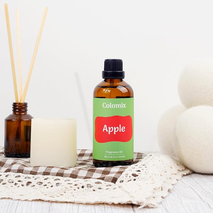 Premium 100ml Apple Scented Candle Fragrance Oil – Natural and Long-Lasting Scents for Diffusers for Home| Fresh Scent Essential Oil for Aroma, Soap Making & More, Candle Scented Oil Gifts