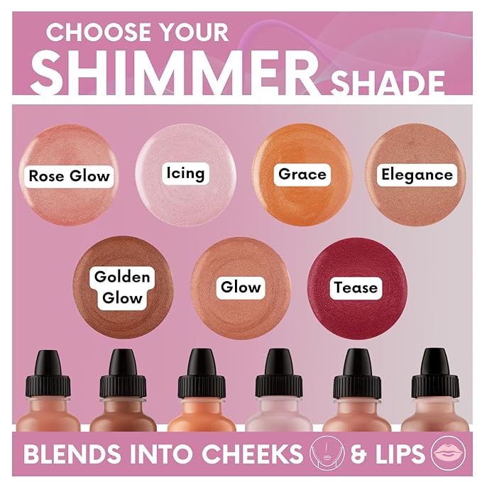 Daniel Sandler WATERCOLOUR LIQUID ILLUMINATOR - 'GLOW' 15ml – Shimmer Liquid Blush for Cheeks Make up, Highlighter – Oil-Free, Lightweight, Buildable & Long-Lasting for Cheeks & Lips