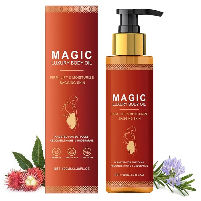 Magic Body Firming Oil, Hydrating and Firming Oil, Luxury Body Oil for Full Body Use, Fast-Absorbing Body Oil for Daily Use, Improves Skin Texture Skin Tightening-3.38 FL OZ
