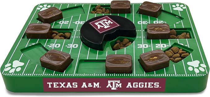 Pets First NCAA Texas A&M Aggies Puzzle Toy, Puzzle Treat Dog Toy, Interactive Dog Treat Toy, Dog Puzzle Feeding Slow Toy