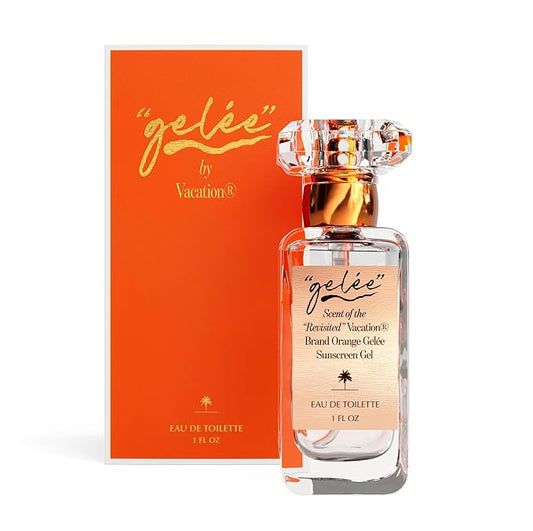 VACATION Orange Gelée Eau de Toilette, French Riviera Sunscreen Perfume, Unisex Scent of Bergamot, Clove & Sandalwood, 1 Fl. Oz.