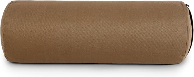 Yoga Studio Yoga Bolster | European Organic Buckwheat | (GOTS Certified) | with Removable Washable Cover