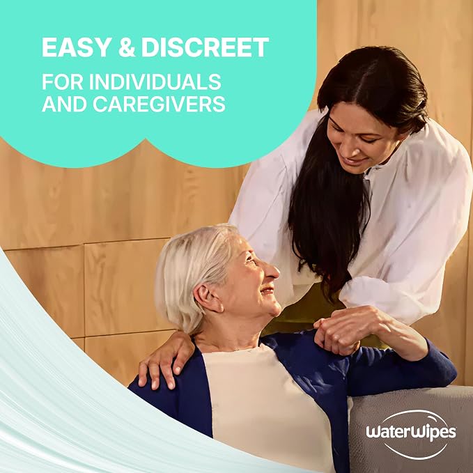 WaterWipes Sensitive Personal Care Light, Incontinence Wipes, Odor Removal, XL Textured Wipes, Fragrance Free, 540 Count (18 Packs)