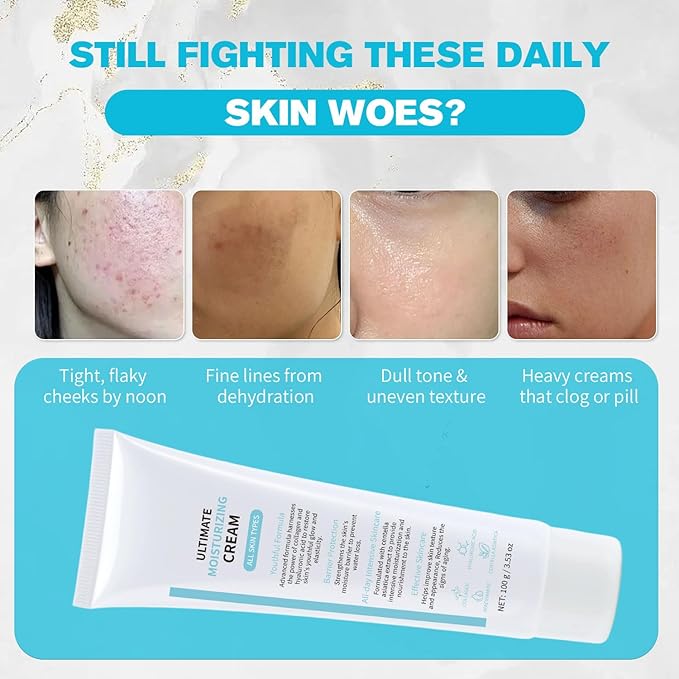 Mtmult Youthful Formula Facial Moisturizer with Niacinamide & Hyaluronic Acid - Face Cream for Deep Hydration, Infused with Centella Asiatica & Collagen - Daily Moisturizer for Youthful Skin