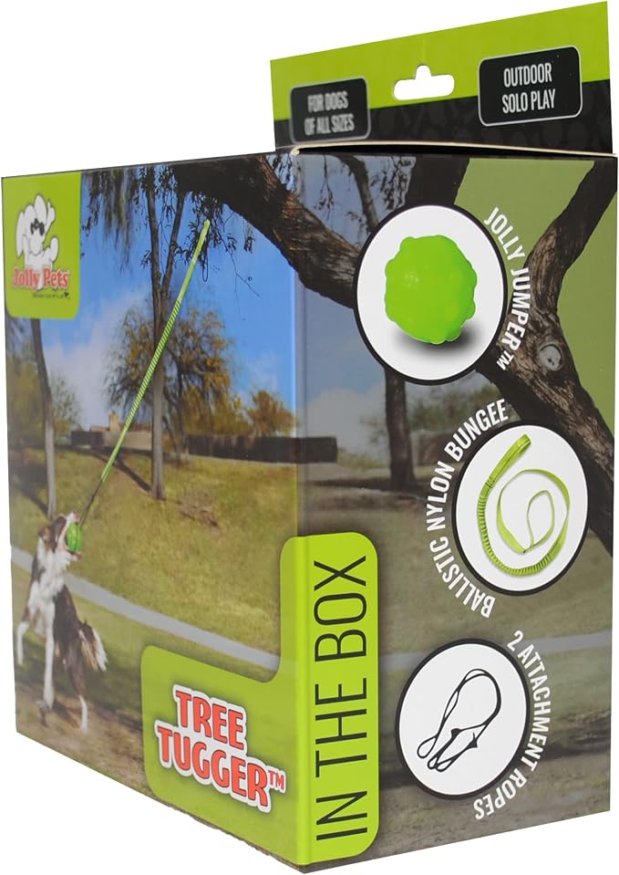 Jolly Pets Tree Tugger for Dog, Green (Pack of 12)